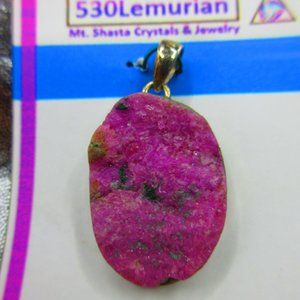 Pink Cobalto Calcite Sterling Silver .925 Gemstone Pendant